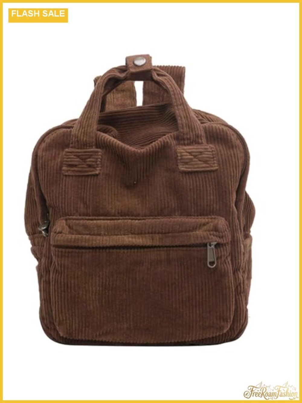 Women's Corduroy Mini Backpack Purse Vintage Canvas Adjustable Straps Casual